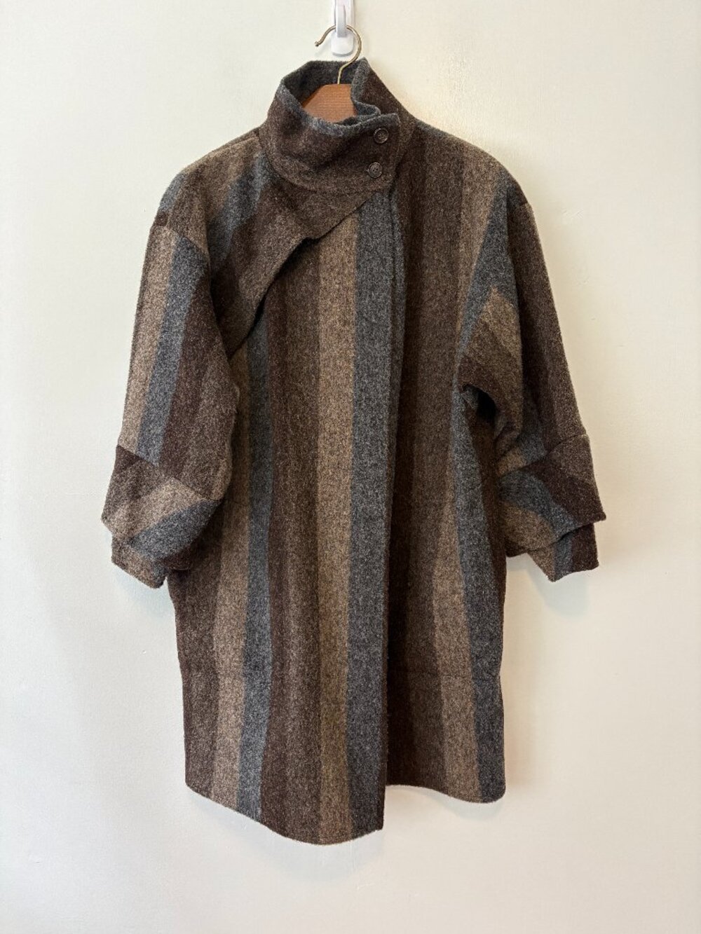 Mackintosh Striped Wool Womens Coat Size Small